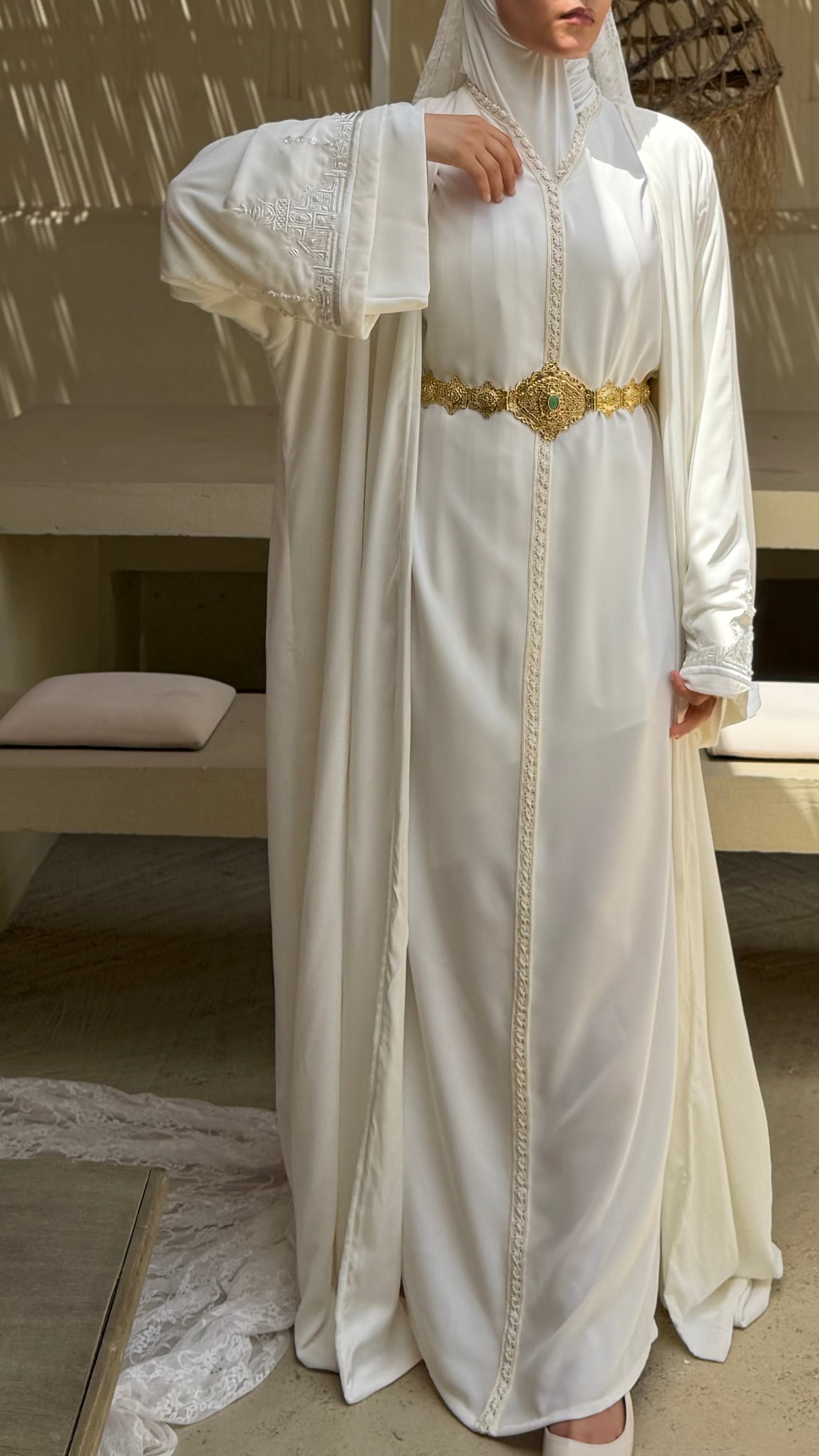 Off - White | Evening | Abaya + Caftan