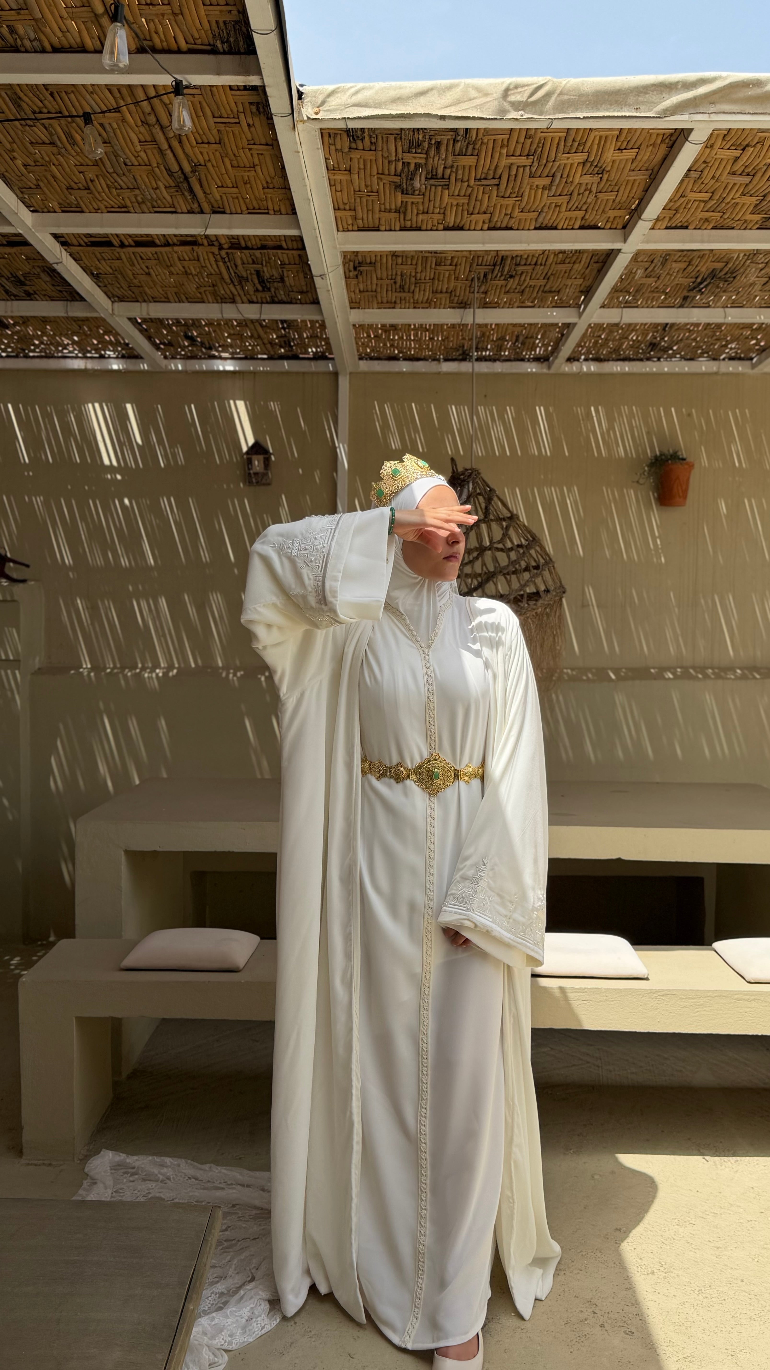 Off - White | Evening | Abaya + Caftan